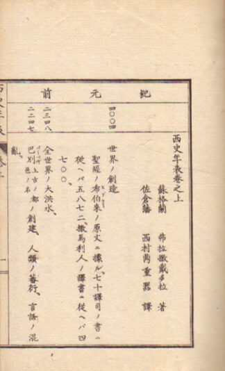 西史年表